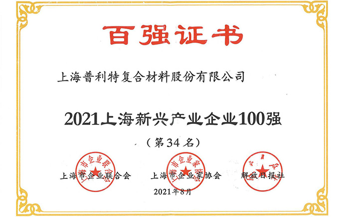 2021上海新興產業(yè)企業(yè)100強